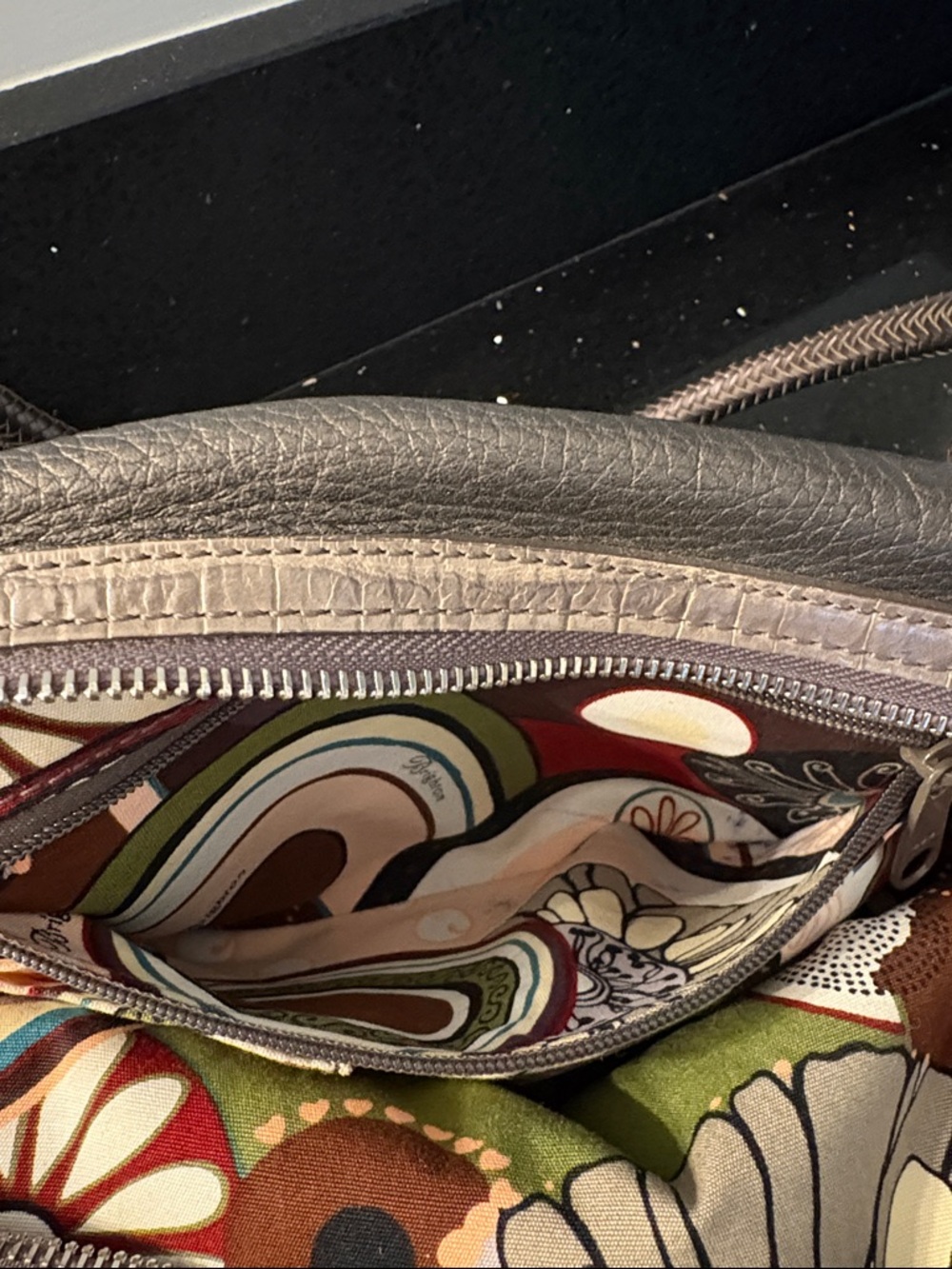 *Brighton Pebbled Leather Double Handles Satchel Handbag Metallic Bronze Hobo - Picture 11 of 17